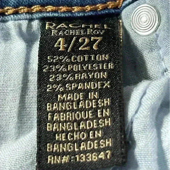 RACHEL Rachel Roy Women’s Distressed Button Fly Jeans Size 4/27 - Picture 7 of 14